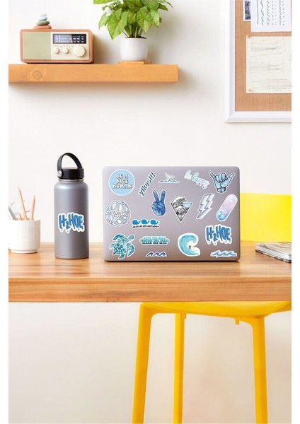 - Vsco Blue Laptop Notebook Tablet Sticker Set 3