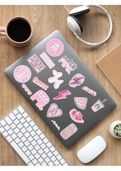 - Vsco Pink Laptop Notebook Tablet Sticker Set 4