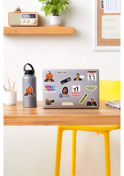 - Ofis Temalı Laptop Notebook Tablet Sticker Set 6