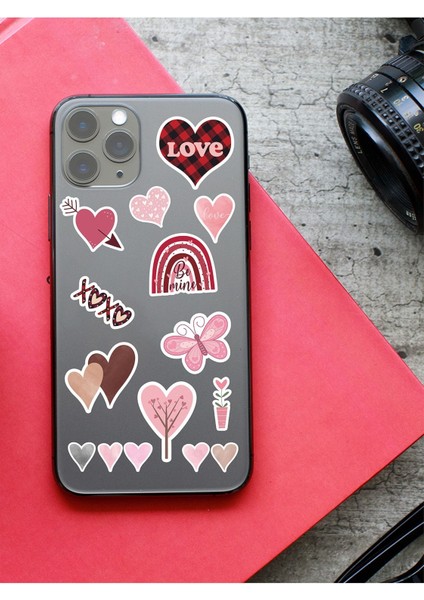 - 59 Adet - Sevgililer Günü Laptop Notebook Ajanda Tablet Sticker Etiket Çıkartma Seti fiyatları