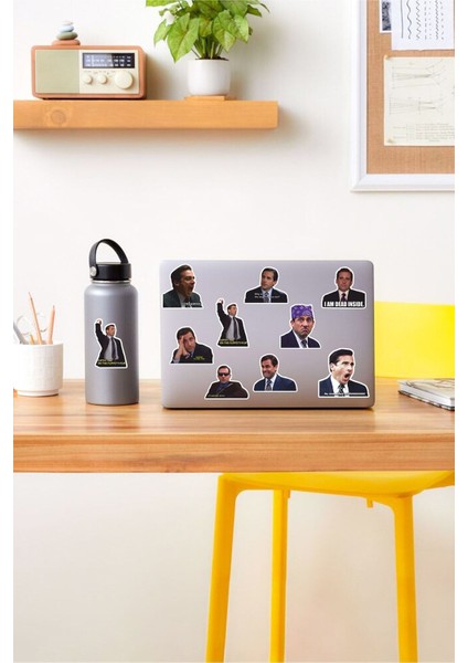 - Ofis Temalı Laptop Notebook Tablet Sticker Set 1