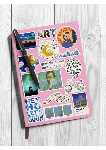 - V-Gogh Temalı Laptop Notebook Tablet Sticker Set 7