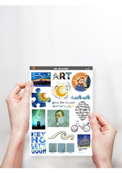 - V-Gogh Temalı Laptop Notebook Tablet Sticker Set 7