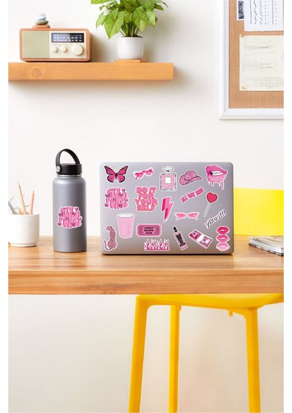 - Vsco Pink Laptop Notebook Tablet Sticker Set 3