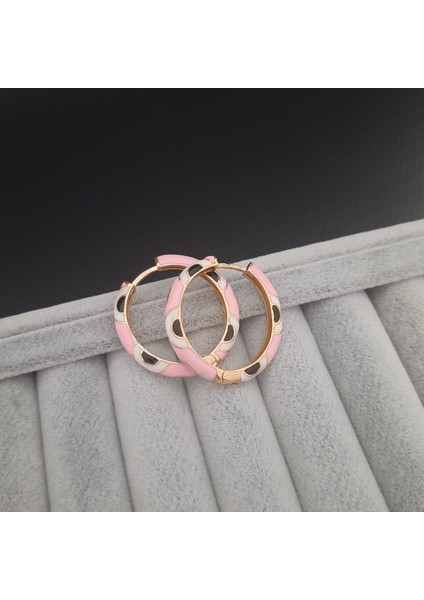Vip Serisi Pembe Renk Halka Kadın Küpe
