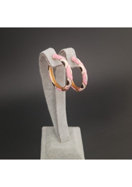 Vip Serisi Pembe Renk Halka Kadın Küpe modelleri