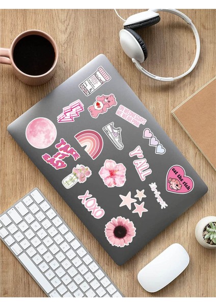 - Vsco Pink Laptop Notebook Tablet Sticker Set 1