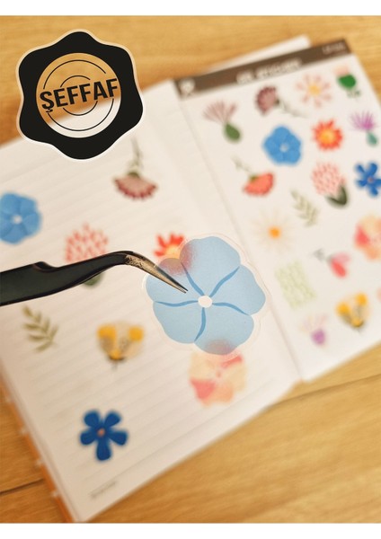 - Şeffaf Floral & Leaf Temalı Laptop Notebook Telefon Tablet Ajanda Sticker Seti fiyatları