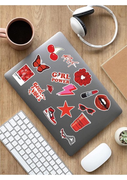 - Vsco Red Laptop Notebook Tablet Sticker Set 1