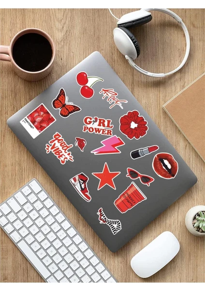 Sweet Twins - Vsco Red Laptop Notebook Tablet Sticker Set 1