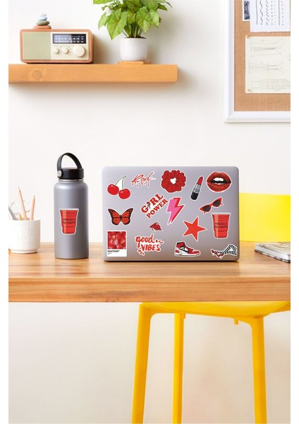 - Vsco Red Laptop Notebook Tablet Sticker Set 1