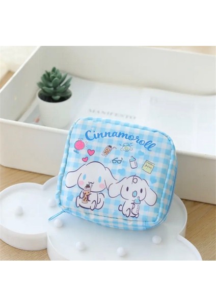 Sanrio Cinnamoroll Hello Kitty Cinnamoroll Kuromi My Melodi Makyaj Ped Kozmetik Çantası Düzenleyici 13 x 13 cm