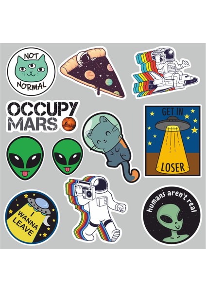 - Nasa Temalı Laptop Notebook Tablet Sticker Set 4