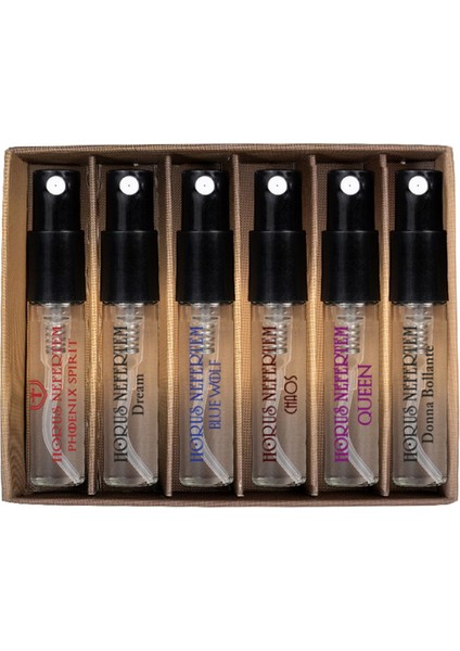Phoenix’s Spirit, Dream, Blue Wolf, Chaos, Queen, Donna Bollante - 6’lı 3 ml Keşif Seti -014