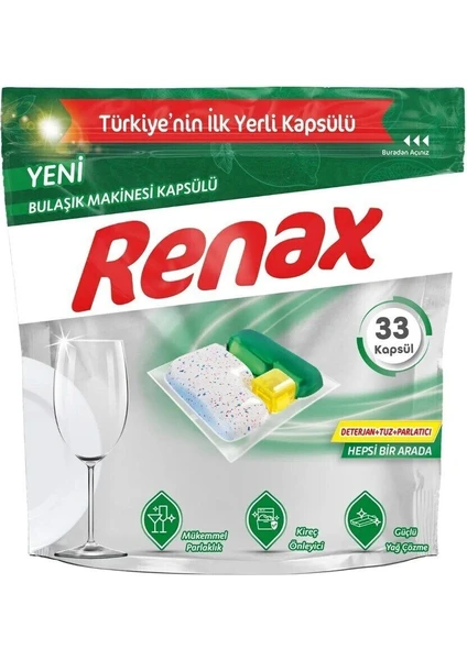 Bulaşık Makinesi Kapsülü Hepsi Bir Arada 33 Lü x 3 Adet