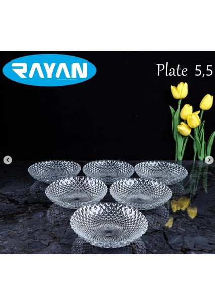 Royaleks Group Plate Noktalı 6'lı Cam Çerezlik ROYALEKS-80972