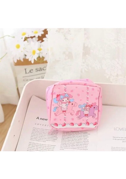 Sanrio My Melodi Melody Makyaj Ped Kozmetik Çantası Düzenleyici 13 x 13 cm