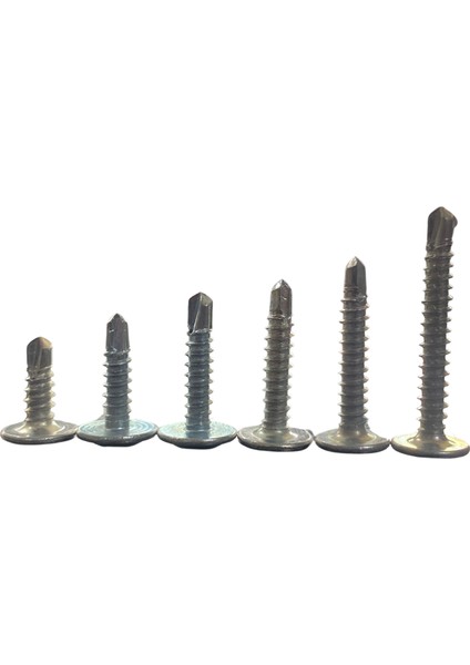 Rysb 4.2X13 mm 100 Adet Beyaz Pul Başlı Matkap Uçlu Vida Otomatik Vida