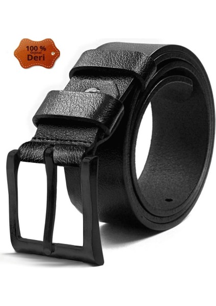 Deri Erkek Spor Kot Kemeri 4.5 cm Manda Derisi Siyah & Kahverengi Hediyelik Kemer Çeyizlik Spor Kemer