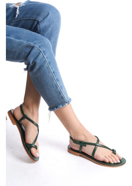 Artemis Biyeli Parmak Roma Deri & El Yapımı Düz Kadın Sandalet fiyatları