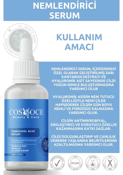 Kuruluk Karşıtı Serum Seti Hyaluronic Acid, Vitamin C 30 ml + 30 ml