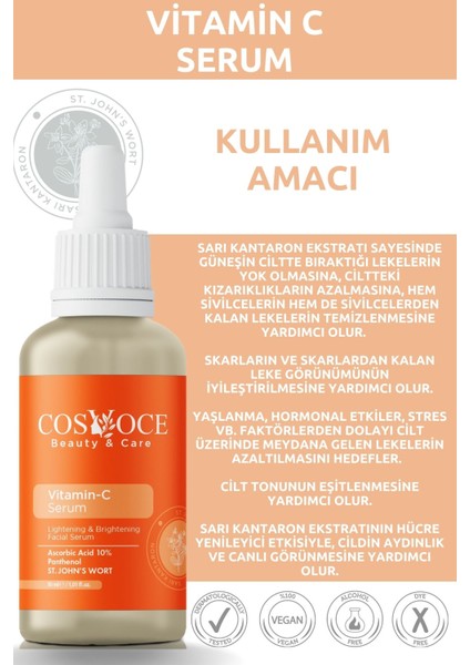 Ton Eşitleyici ve Aydınlatıcı Serum Seti Aha, Bha, Vitamin C 30 ml + 30 ml