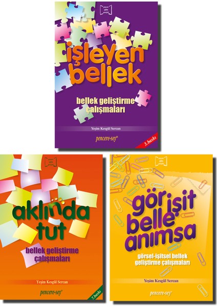 İşleyen Bellek - Aklında Tut - Gör İşit Belle Anımsa 3 Kitap - Yeşim Kesgül Sercan