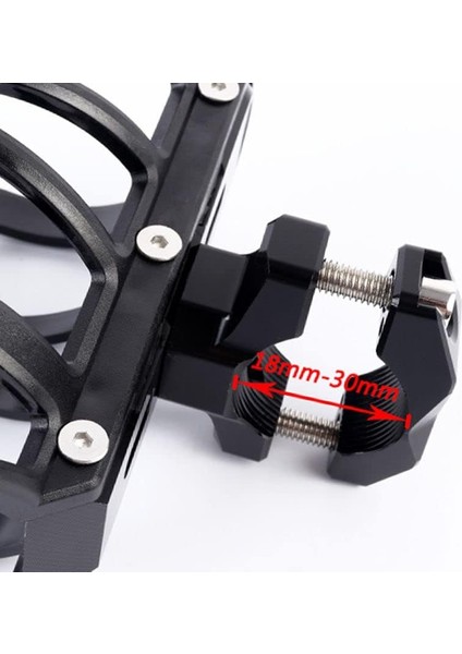 Motosiklet Metal Gidon Bağlantılı Kaliteli Evrensel Içecek Su Şişesi Kafesi Termos Tutucu (Siyah) fiyatları