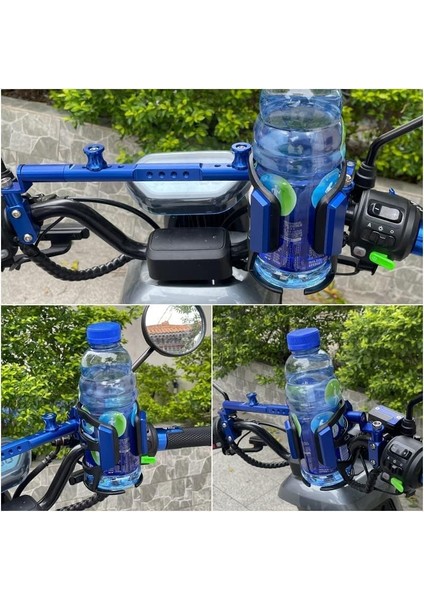 Motosiklet Metal Gidon Bağlantılı Kaliteli Evrensel Içecek Su Şişesi Kafesi Termos Tutucu (Siyah) fırsatları