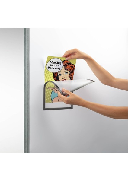 Mıknatıslı Şömiz Manyetik Evrak Tutucu Şeffaf Magnet Şömiz Dosya 21X30CM A4 fırsatları
