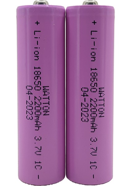 18650 2200 mah 2'li Şarjlı Fener Pili Li-Ion 3.7V 1c