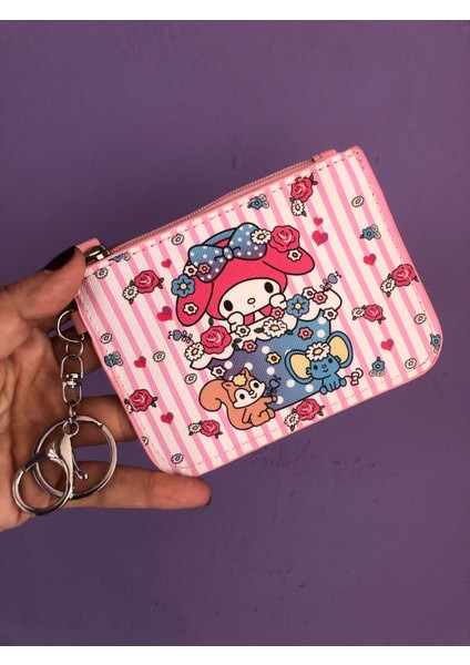 My Melodi Melody Sanrio Y2K Cüzdan Kartlık Anahtarlık Çanta Süsü En 12 cm Boy 9 cm