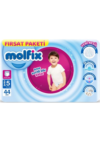 Külot Bebek Bezi Beden:5 (12-17KG) Junior 132 Adet Aylık Fırsat Pk fiyatları
