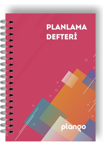 Kırmızı Kareler Günlük Planlayıcı Defter - Daily Planner - Ders Çalışma Planlayıcı Defteri - Planlama Defteri