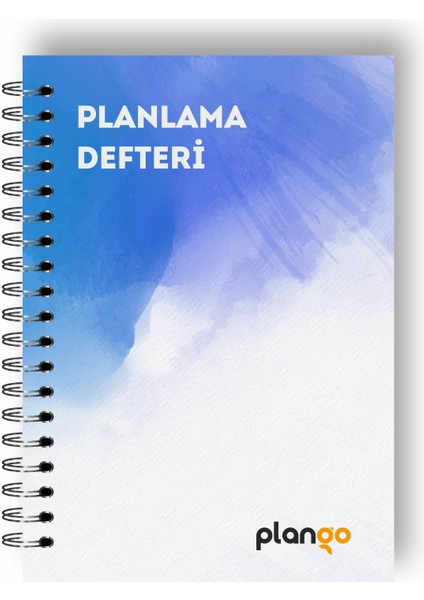 Mavi Suluboya Günlük Planlayıcı Defter - Daily Planner - Ders Çalışma Planlayıcı Defteri - Planlama Defteri