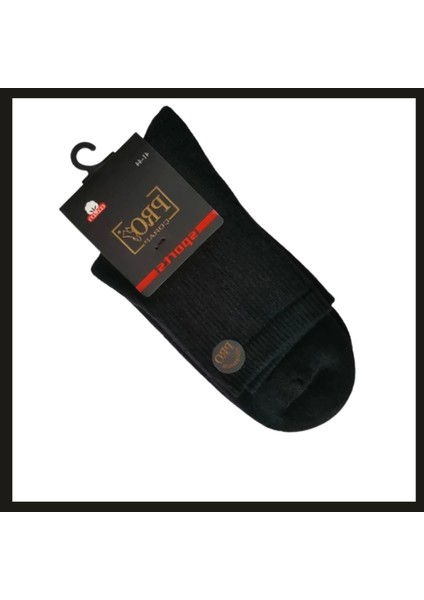 Uyguna-Yakala Siyah 41-44 Havlu Erkek Patik ÇORABI-RAP.140