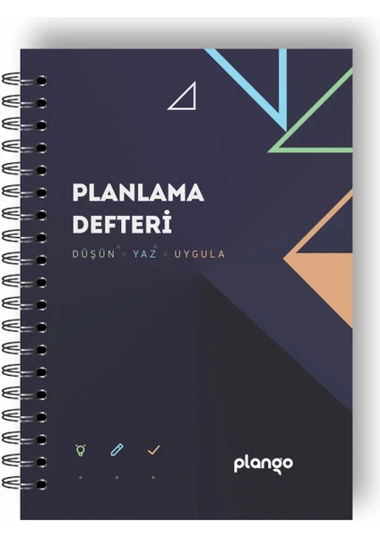 Siyah Lacivert Günlük Planlayıcı Defter - Daily Planner - Ders Çalışma Planlayıcı Defteri - Planlama Defteri