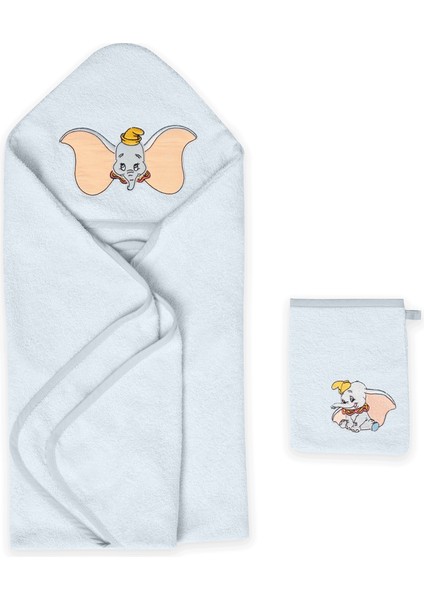 Lisanslı Disney Dumbo Baby Pamuk Kese&hooded Havlu Seti