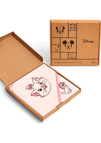 Lisanslı Disney Marie Cat Baby Pamuk Kese&hooded Havlu Seti modelleri