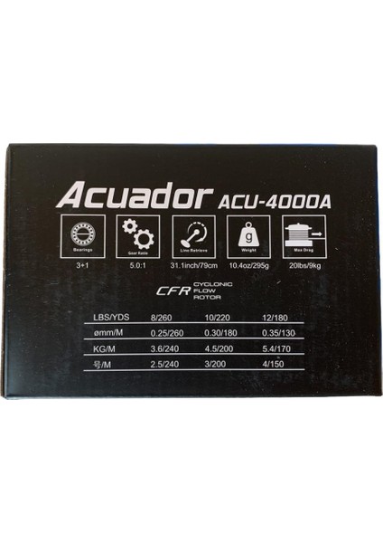 Acuador ACU-4000A 3+1bb Spin Olta Makinesi