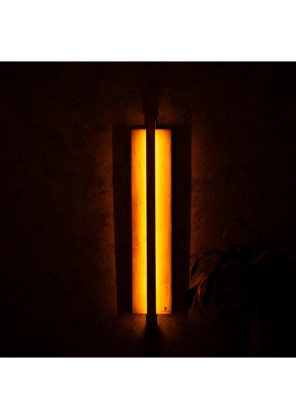 90 cm Harmony Night Dikey LED Aplik Amber Ev Işıklandırma Dekorasyon Avize Cafe Otel Salon Duvar