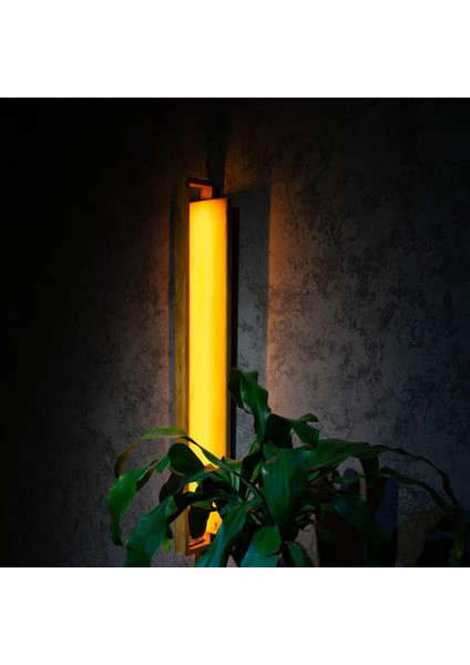 90 cm Harmony Night Dikey LED Aplik Amber Ev Işıklandırma Dekorasyon Avize Cafe Otel Salon Duvar