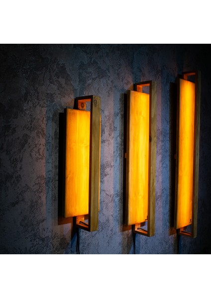 90-70-50 cm Harmony Night 3 Adet LED Aplik Amber Ev Işıklandırma Dekorasyon Cafe Otel Salon Duvar