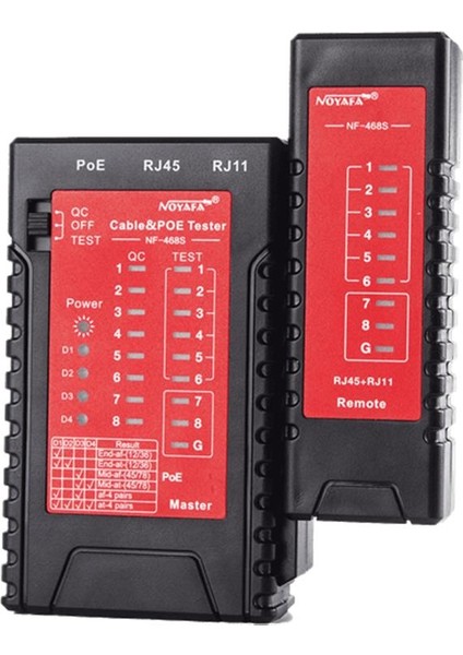 NF-468S RJ45/RJ11/POE Kablo Test Cihazı