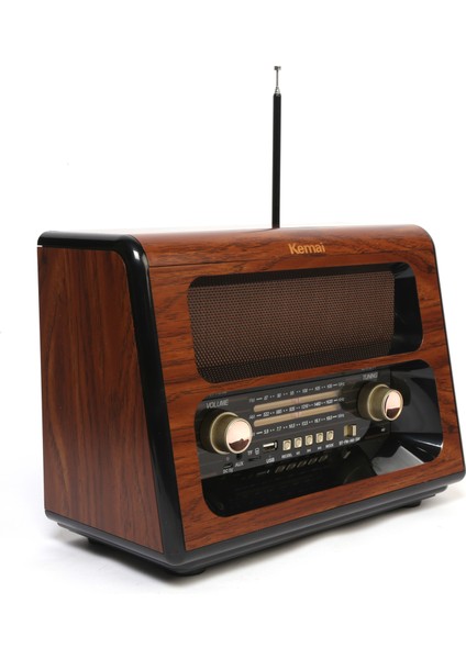 MD-1910BT Şarjlı Nostaljik Bluetooth Fm Radyo USB Sd Mp3