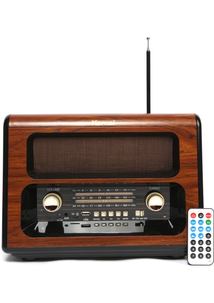 MD-1910BT Şarjlı Nostaljik Bluetooth Fm Radyo USB Sd Mp3 fırsatları