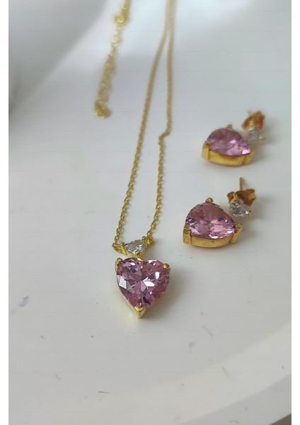Rebecca Kalp Taşlı Altın Kaplamalı Gümüş Set fiyatları