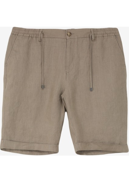 Açık Kahve Erkek Lastikli Regular Fit Bermuda Şort FC4SM-SHT 0928