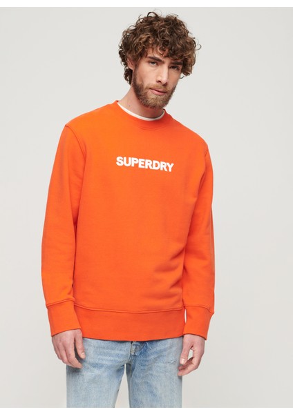 Bisiklet Yaka Turuncu Erkek Sweatshırt M2013527A2LN_LUXURY Sport Loose Fıt fiyatları