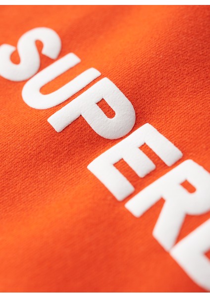 Bisiklet Yaka Turuncu Erkek Sweatshırt M2013527A2LN_LUXURY Sport Loose Fıt modelleri